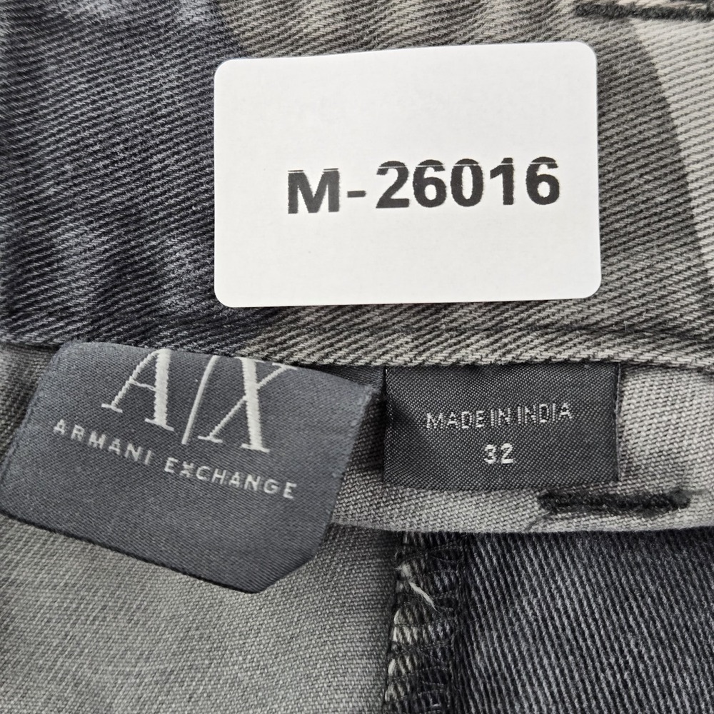 Armani Exchange Men Shorts 32 Gray Cargo Camouflage Belted Grunge Skater Y2K - Picture 2 of 10
